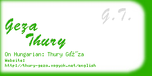 geza thury business card